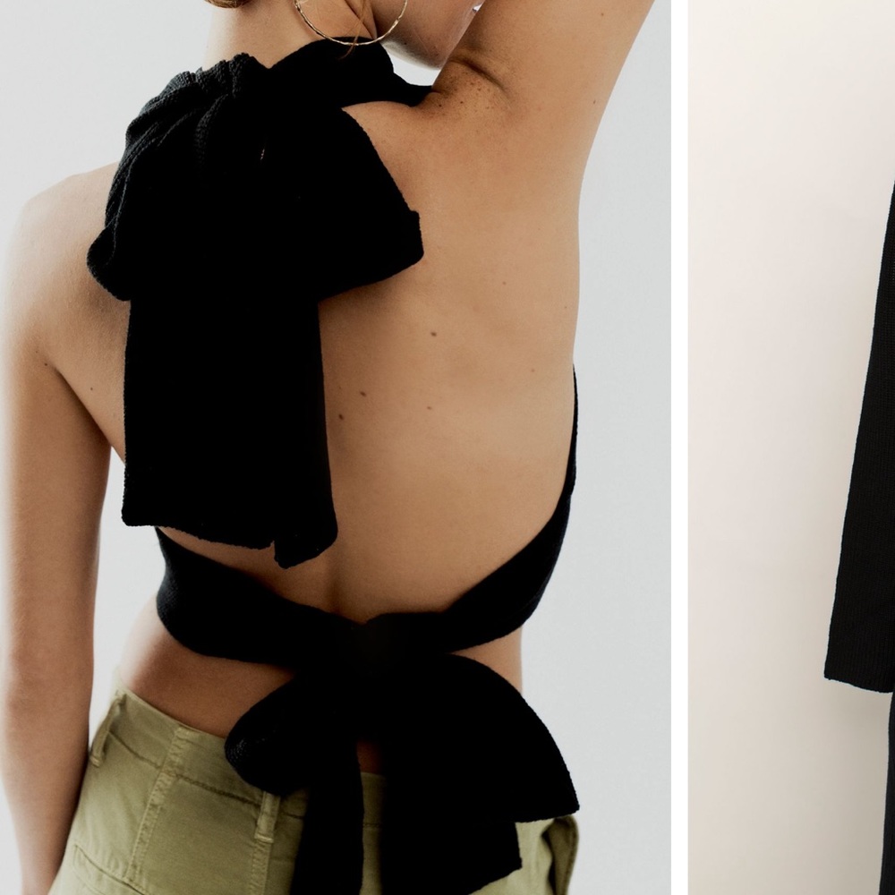 Free People wrap knit shirt